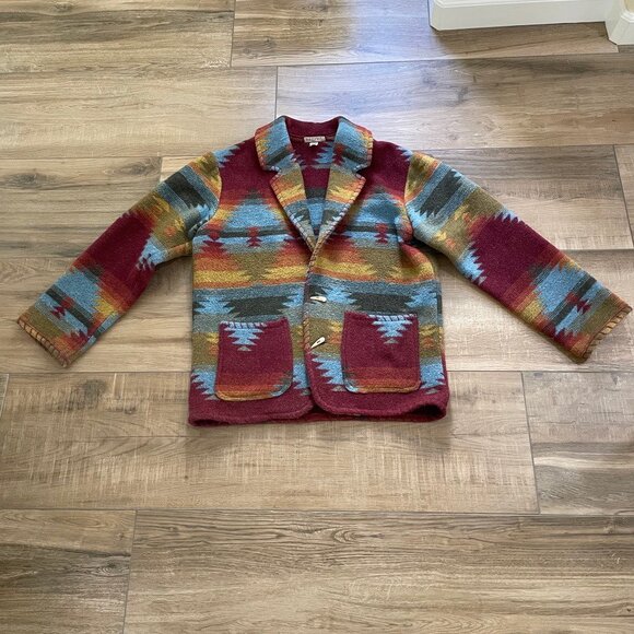 Double D Ranch Jackets & Blazers - Double D Ranch Jacket Womens Large Oversize Vintage 90s Aztec Western Car Coat